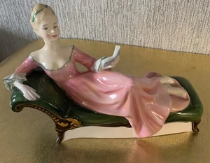ROYAL DOULTON CHINA LADY DOLL REPOSE MODEL No HN6 2272 PINK DRESS PERFECT - Picture 1 of 9