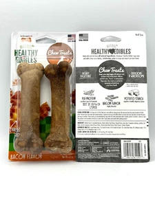 Nylabone Healthy Edibles All-Natural Long Lasting Bacon Flavor Chew Treats, 2 pk - Picture 1 of 1