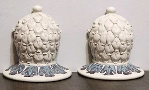 Pair of 2001 CLASSICO Pineapple Wall Pillar Sconce Candle Holder 6½" Made in USA - Picture 1 of 19