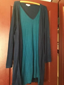 Brand new Autograph size M blue & green long sleeve tunic top jumper - Picture 1 of 1