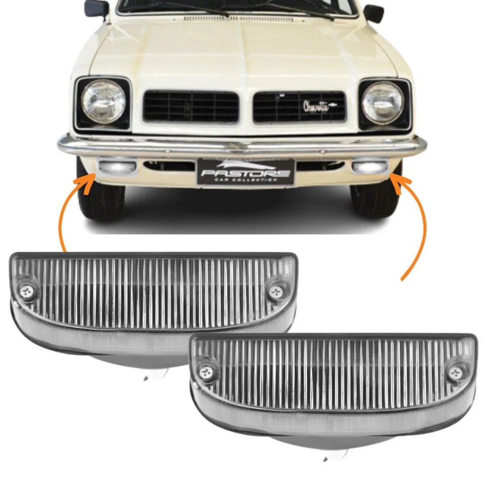 Juego de montaje de señal de giro delantera par transparente Chevrolet Chevette Kadett 1973-1982 Foto 1 de 4
