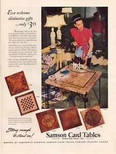 Print Ad Samson Card Tables 1946 Chess Full Page Large Magazine 10.5"x13.5" - Picture 1 of 1