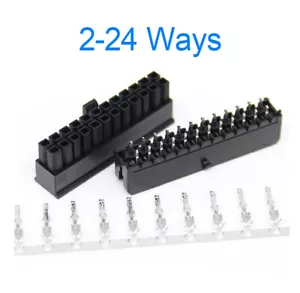 Molex3.0mm Connector Plug Socket Set Double Row 2/4/6/8/10/12/14/16/18/20/24 Way - Picture 1 of 16