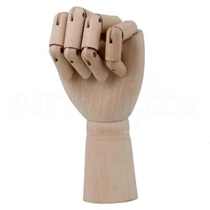 Figura de mano maniquí izquierda modelo de mano de madera flexible de 7 pulgadas - Imagen 1 de 5