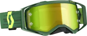 NEW! Scott Prospect Motocross Goggles Green/Yellow w/ Yellow Chrome Works Lens - Picture 1 of 3