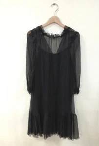 miumiu see-through black dress size M - Picture 1 of 11