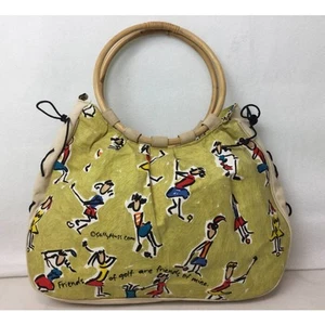 Borsa donna Sally Huss originale con manici in legno - Foto 1 di 8