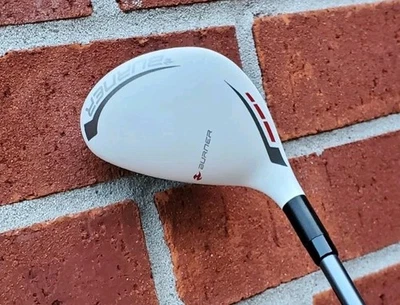 WHITE TAYLORMADE BURNER SUPERFAST 2.0 RESCUE 3 HYBRID 18⁰ Reg FLEX + Head Cover - Image 1 of 4