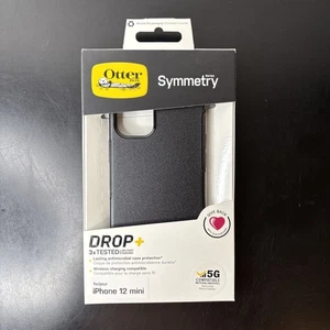 New OtterBox Symmetry Series Hybrid Case for Apple iPhone 12 mini - Black - Picture 1 of 2