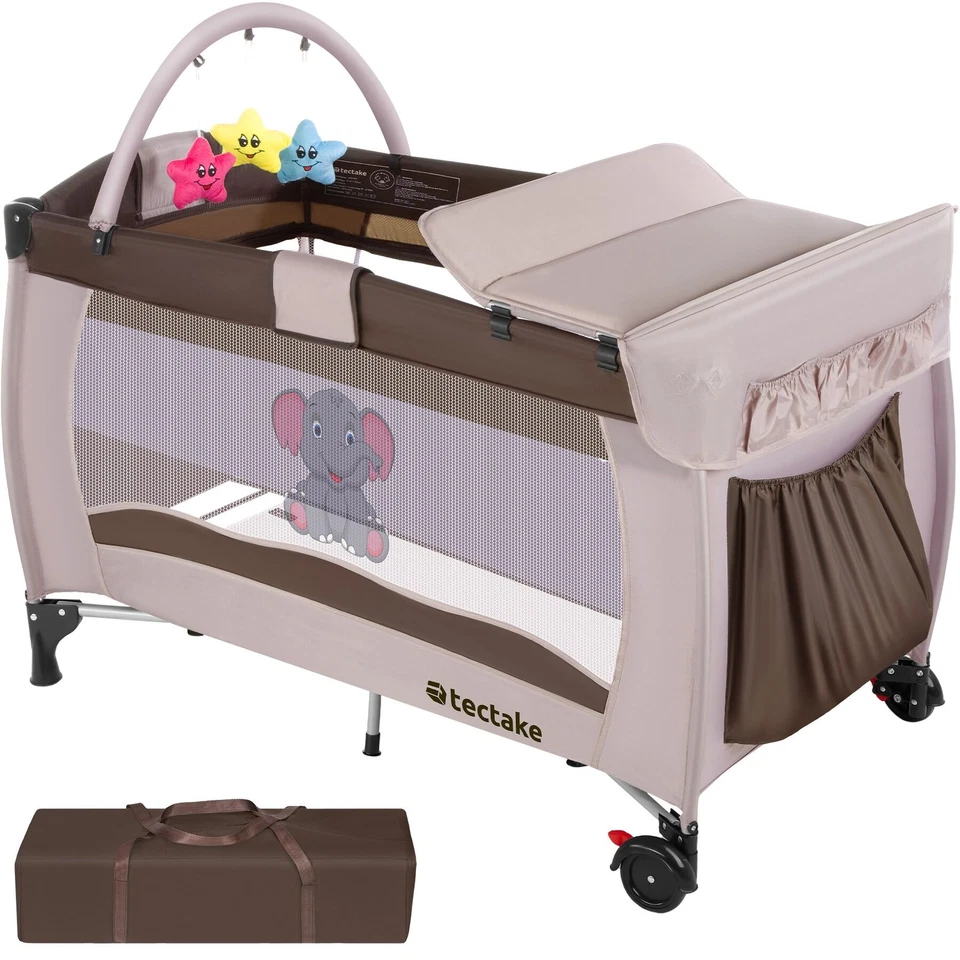 Babybett Kinder Baby Reisebett Kinderreisebett mit Transporttasche 132x75x104cm - Bild 1 von 1