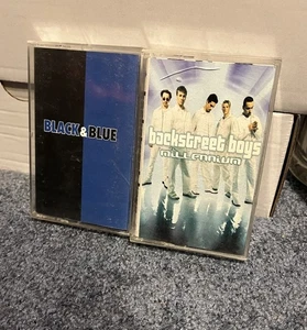 Vintage Cassette Tape Lot Backstreet Boys Millennium and Black & Blue Album 90s - Bild 1 von 5