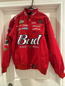 Dale Earnhardt Jr No.8 Budweiser King Of Beers Nascar Racing Jacket Size Large - Bild 1 von 24