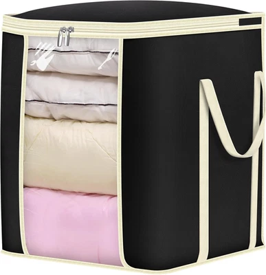 Bolsa de almacenamiento edredón tamaño king 120L manta grande organizador de ropa con asa Foto 1 de 4