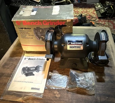 Vintage Ohio Forge 6" Bench Grinder 1/2 HP Model 510-467 1980’s *NEW! - Image 1 of 4