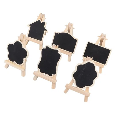 »Wood Chalkboard Rustic Vintage Double Sided Desktop Blackboard Sign For Home - Image 1 of 4