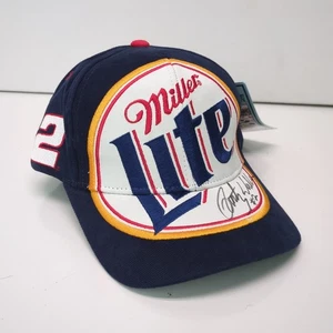 Gorra de béisbol Rusty Wallace Strapback Chase autografiada NASCAR Racing Miller Lite - Imagen 1 de 7
