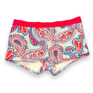 Oshkosh B Gosh Girls Swimsuit Bottoms Boy Shorts Paisley Print Pink Blue Size 10 - Picture 1 of 6