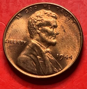 1944-P Lincoln Wheat Cent Penny GEM RB BU From an Original Bank Roll - Picture 1 of 9