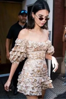 Zimmermann расписной сердце мини складывается платье размер 1 AU 10 США 6 коктейльное свадьбы - Изображение 1 из 4