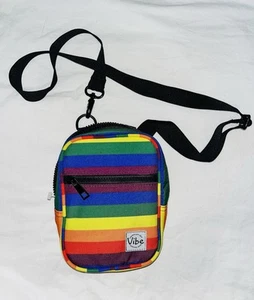 VIBE Festival Gear Rainbow Pride Multicolor Convertible Crossbody Bag - Picture 1 of 4