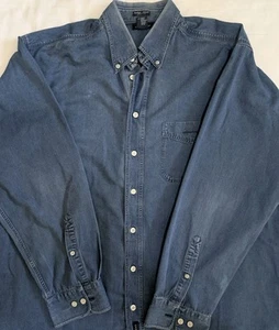 Camisa vaquera GANT para hombre XL manga larga algodón calce deportivo con botones azul - Imagen 1 de 11