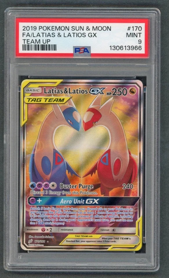 Pokemon Cards - PSA 9 Latias & Latios GX 170/181 Team Up eBay Live £10k+ Blowout - Image 1 of 2