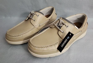 Jarman Tie Boat Zapatos Para Hombre Talla 11 Piedra (beige/bronceado) NUEVO en Caja - Imagen 1 de 11
