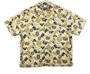 Pendleton Vintage Hawaiian Camp Shirt Luggage Tags Destinations Men's Size XXL - Picture 1 of 18