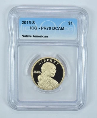 2015-S Sacagawea $1 Mohawks Ironworkers PR70 DCAM ICG *2686 - Image 1 of 4