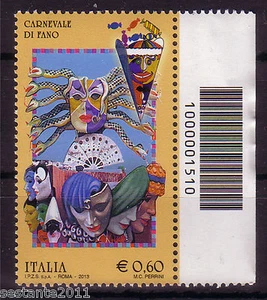 ITALIA 2013 CARNEVALE DI FANO , CODICE A BARRE 1510 MNH** 199Q , LEGGI TESTO - Imagen 1 de 1