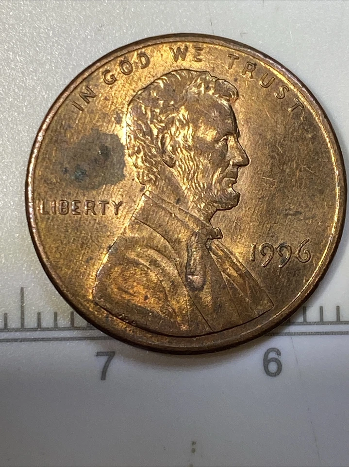 1996 Lincoln Head Memorial Penny Proof Like Reverse Grease No Mint - Image 1 of 3