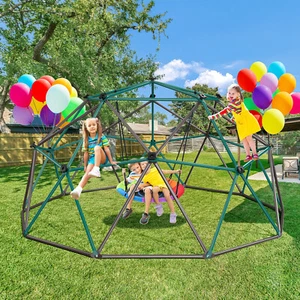 10ft Climbing Dome Swing Set with Saucer Swing Outdoor Jungle Gym for Kids 800lb - Picture 1 of 6