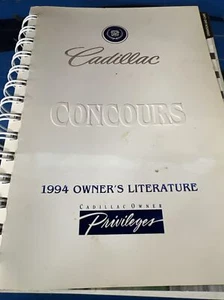 1994 Cadillac Concours Owner’s Manual OEM W/ Trifold Case Calculator Pen+ Extras - Picture 1 of 9