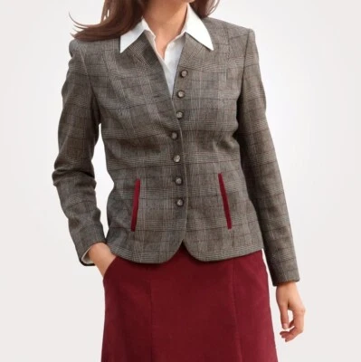 Blazer Janker Jacke Trachten Landhaus Damen Wolle Viskose 24 ( 48 ) 25 ( 50 ) - Bild 1 von 4