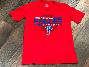 Philadelphia Phillies MLB Youth Boys' Red Logo T-Shirt Large (12/14) Pre-owned - Picture 1 of 5