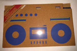 Boombox Shape 10"x16"  Message Board New Student Lounge Corkboard - Picture 1 of 4