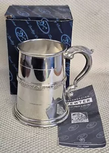 Vintage Edwin Blyde & Co Ltd Pewter Tankard In Original Box - 13x10x14cm - Picture 1 of 8