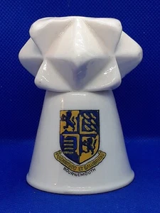 W.H.Goss Crested Ware Model of BOURNEMOUTH MACE & MATCHING CREST - Picture 1 of 4