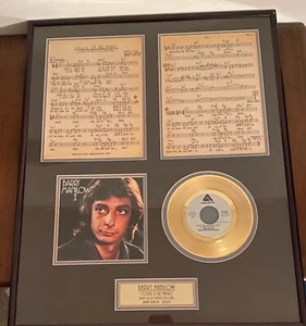 RARE FRAMED Barry Manilow "Could it Be Magic" 24kt GOLD Plated Record 32/500 - Picture 1 of 7