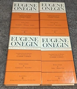 Aleksandr Pushkin Eugene Onegin 4 vols Translated by Vladimir Nabokov Revised Ed - Picture 1 of 8