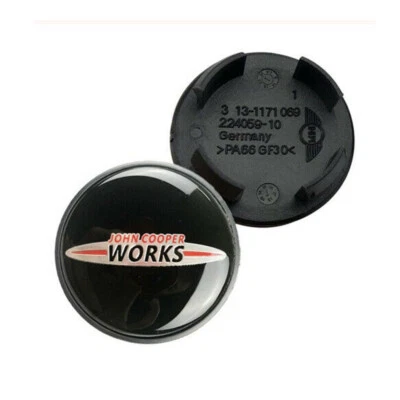 4x 54mm John Cooper Works Nabendeckel Felgendeckel für MINI Auto NEW - Bild 1 von 3