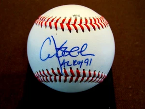 CHUCK KNOBLAUCH 1991 AL ROY MINN TWINS YANKEES SIGNED AUTO VTG MLS BASEBALL JSA - Picture 1 of 3