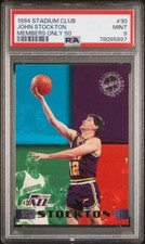 1994 Stadium Club Members Only 50 #30 JOHN STOCKTON Utah Jazz PSA 9 MINT