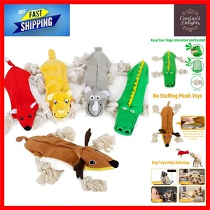Interactive Squeaky Dog Toy Set for Small & Medium Breeds - No Stuffing Design - Picture 1 of 10