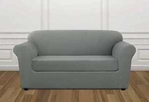 Sure fit Stretch Lattice diamond SOFA Slipcover sure fit Surf gray blue washable - Picture 1 of 1