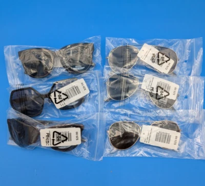 Revendedor Mayorista Lote de 6 Gafas de sol para hombres y mujeres Nuevas con Etiquetas Venta al por menor $29 Cada una Foto 1 de 4