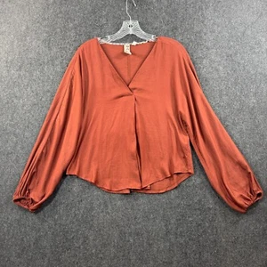 Dolan Anthropologie Blouse Women's Extra Small Burned Orange Relaxed Balloon - Picture 1 of 8