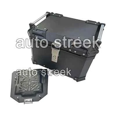 Fit For Royal Enfield Himalayan 411 BS6 Aluminium Pannier Top Box Matt Black Fit - Image 1 of 4