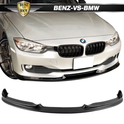 Fits 12-15 BMW F30 3 Series Sedan 4Dr H Style Unpainted Front Bumper Lip PU - Image 1 of 4