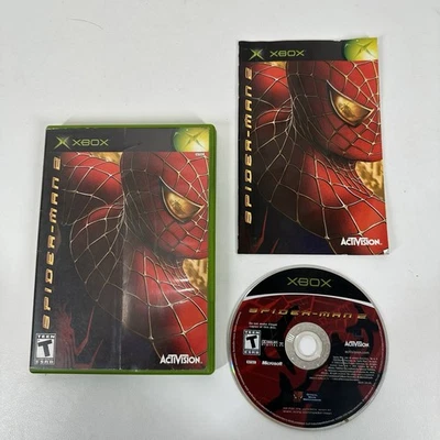 Spider-Man 2 (Original Microsoft Xbox, 2004) Complete w/ Manual CIB Tested - Image 1 of 4
